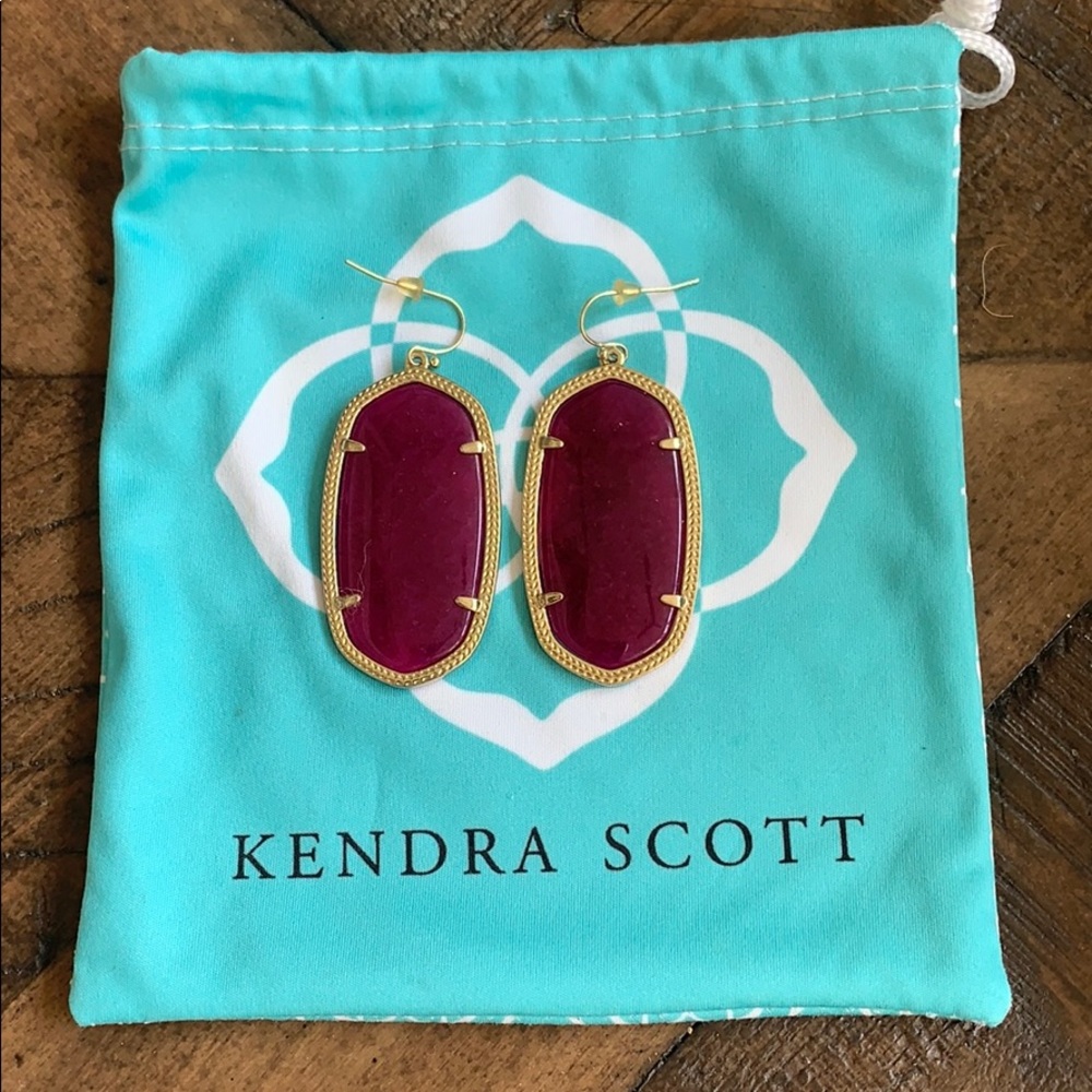 Maroon Kendra Scott earrings